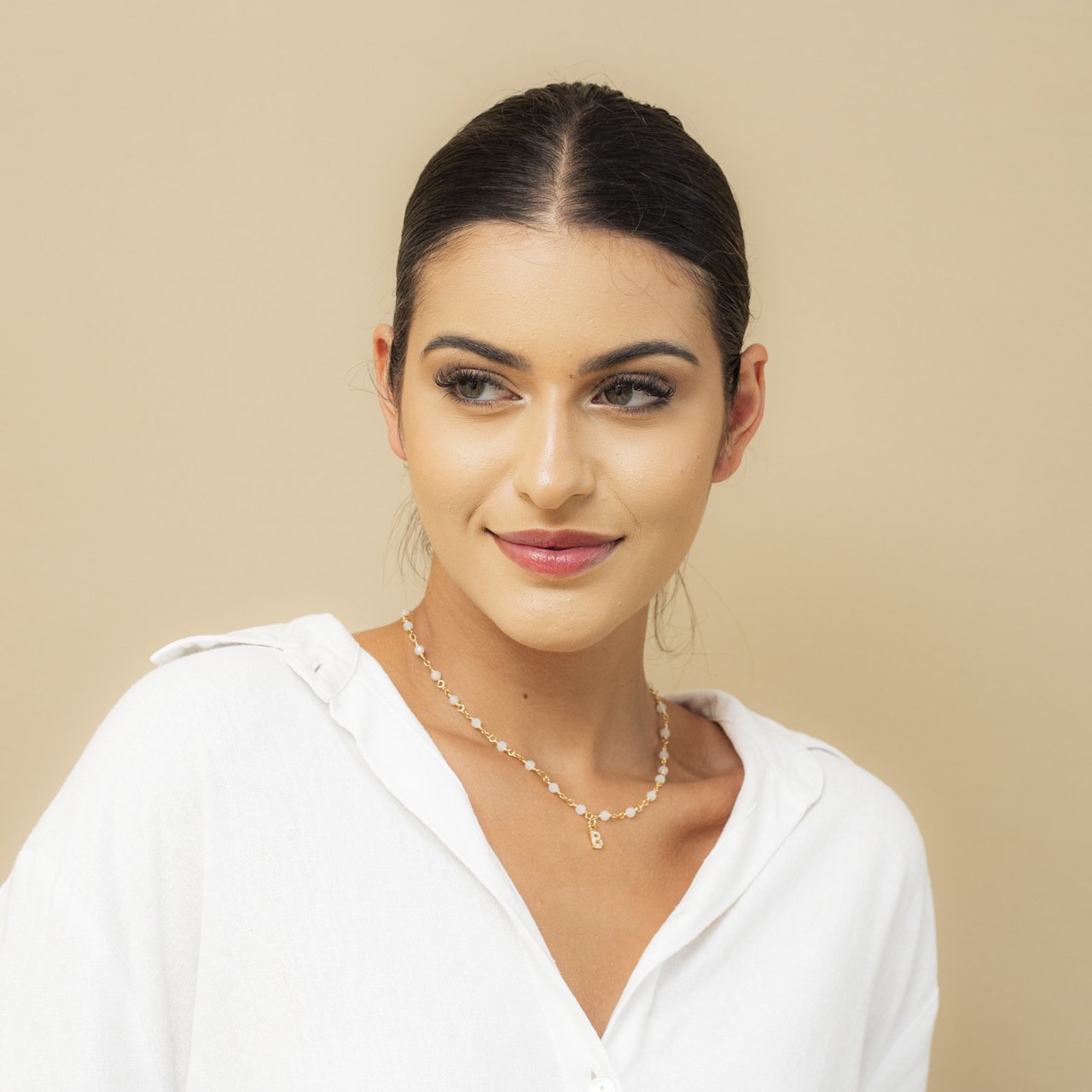 PINGENTE LETRAS CRAVAÇÃO ZIRCÔNIA BANHO OURO