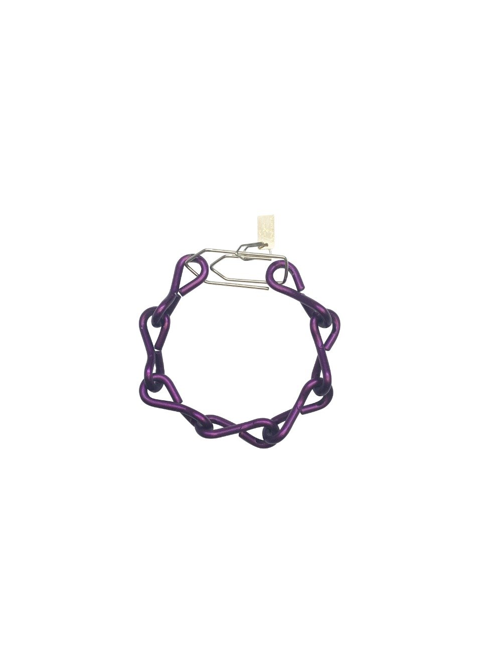 PULSEIRA ALUMÍNIO ROXOFECHO CLIPS BANHO RÓDIO BRANCO