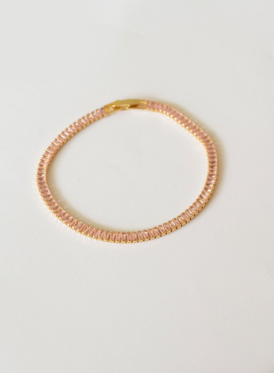 PULSEIRA BELLA RIVIERA ROSA BANHO OURO