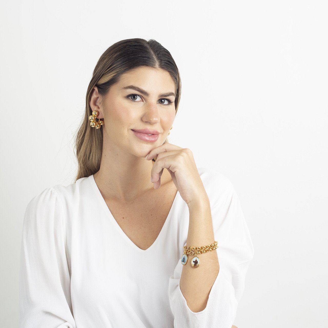 PULSEIRA ELOS SÃO FRANCISCO DE ASSIS BANHO OURO