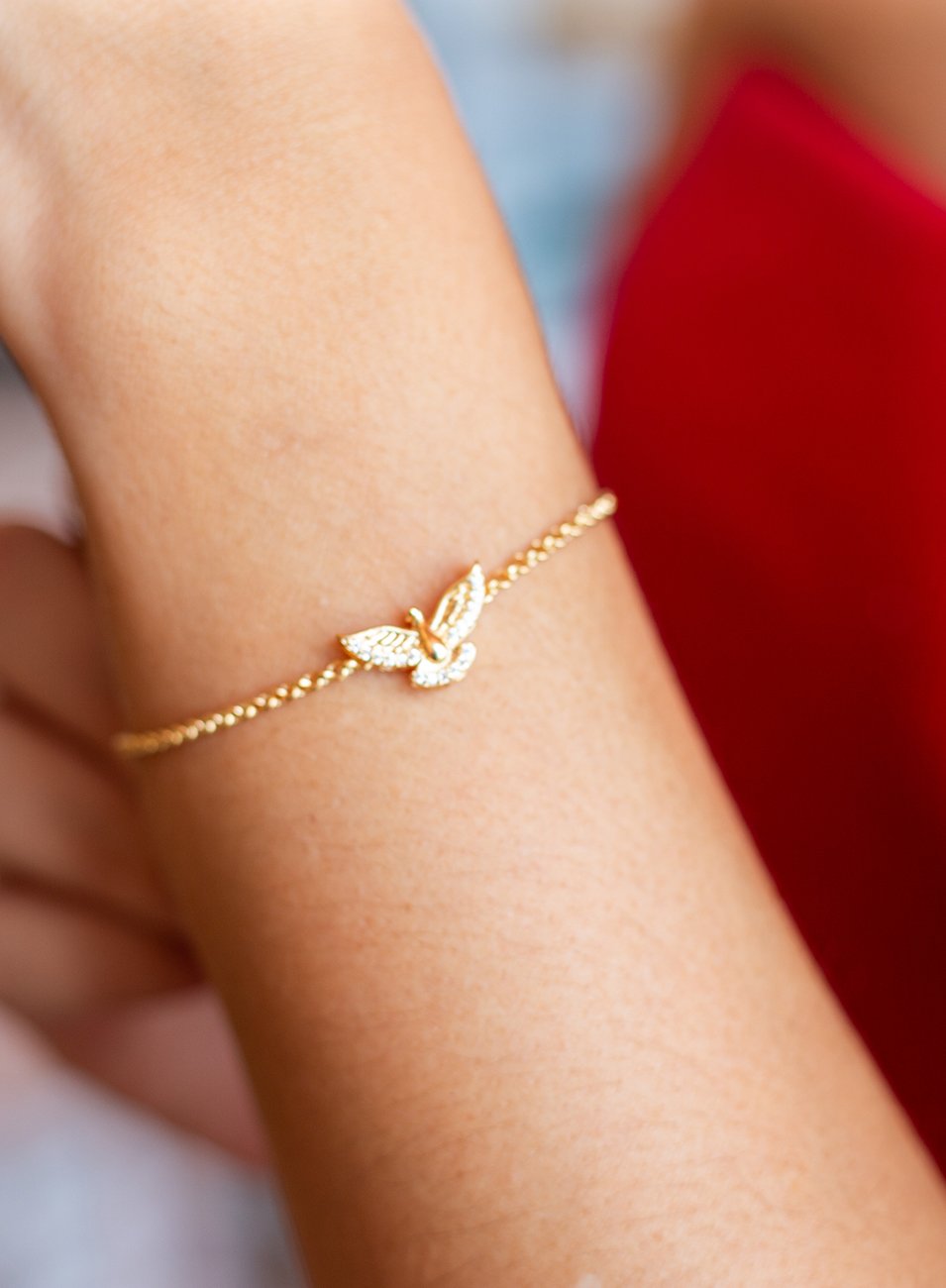 PULSEIRA ESPIRITO SANTO COM BANHO OURO