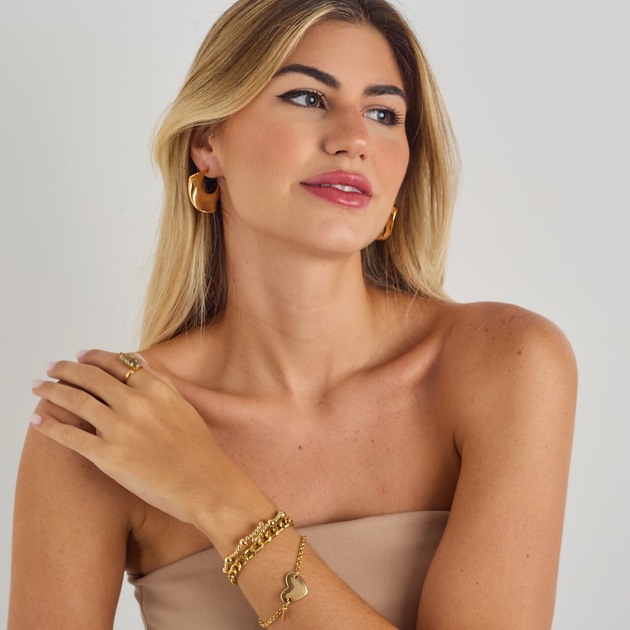 PULSEIRA GRUMET FINA BANHO OURO