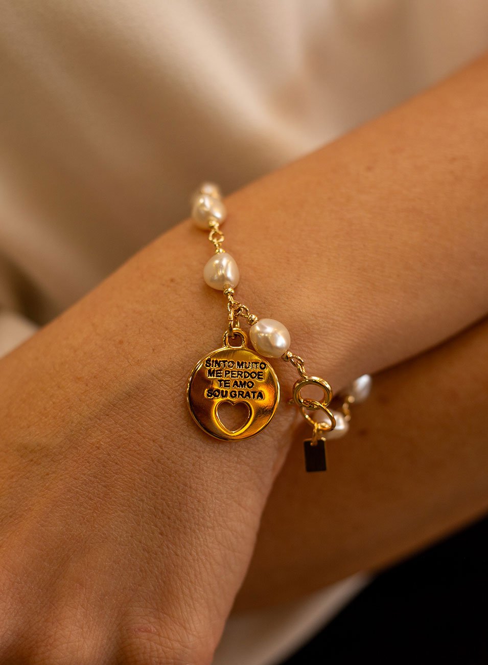 PULSEIRA HOPONO PÉROLA ARROZ OURO