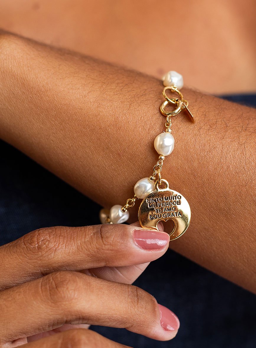 PULSEIRA HOPONO PÉROLA ARROZ OURO
