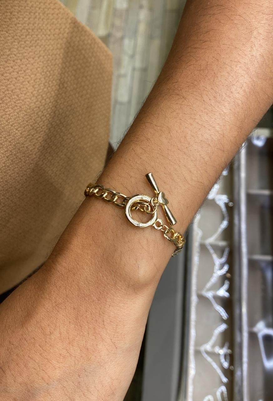 PULSEIRA MARIA CORRENTE GRUMMET FINA BANHO OURO