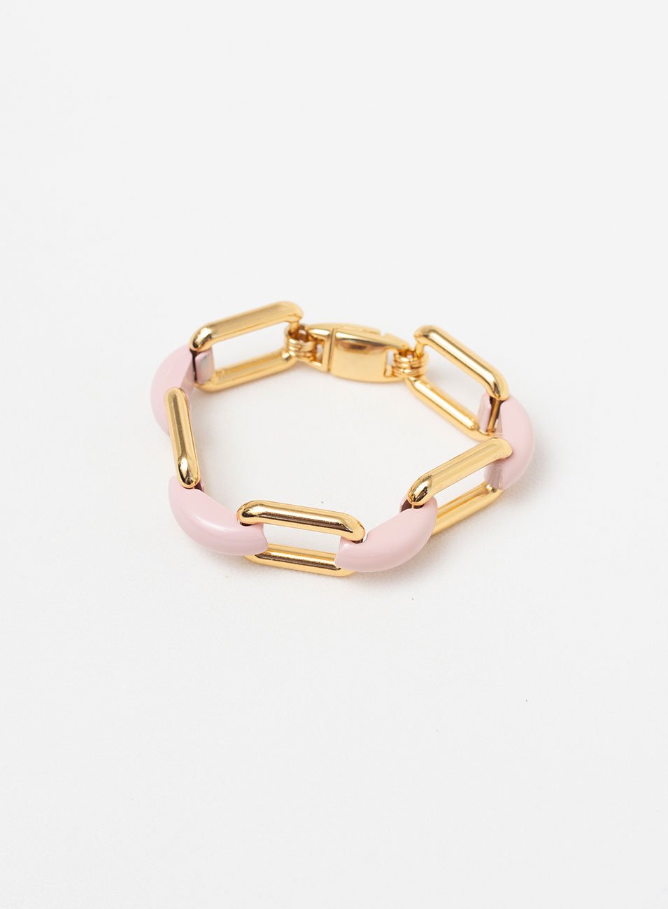 PULSEIRA MAZZI ROSA QUARTZO BANHO OURO