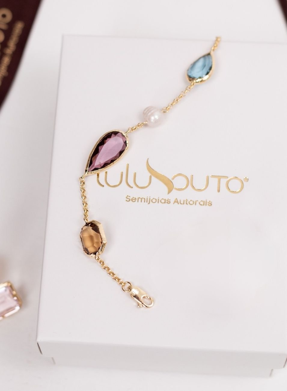 PULSEIRA NATURE COLORIDA BANHO OURO