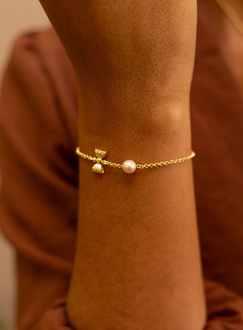 PULSEIRA PEROLAÇO BANHO DE OURO