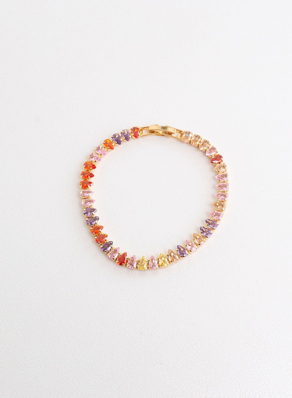 PULSEIRA RAIN RIVIERA GOTA COLORIDA BANHO OURO