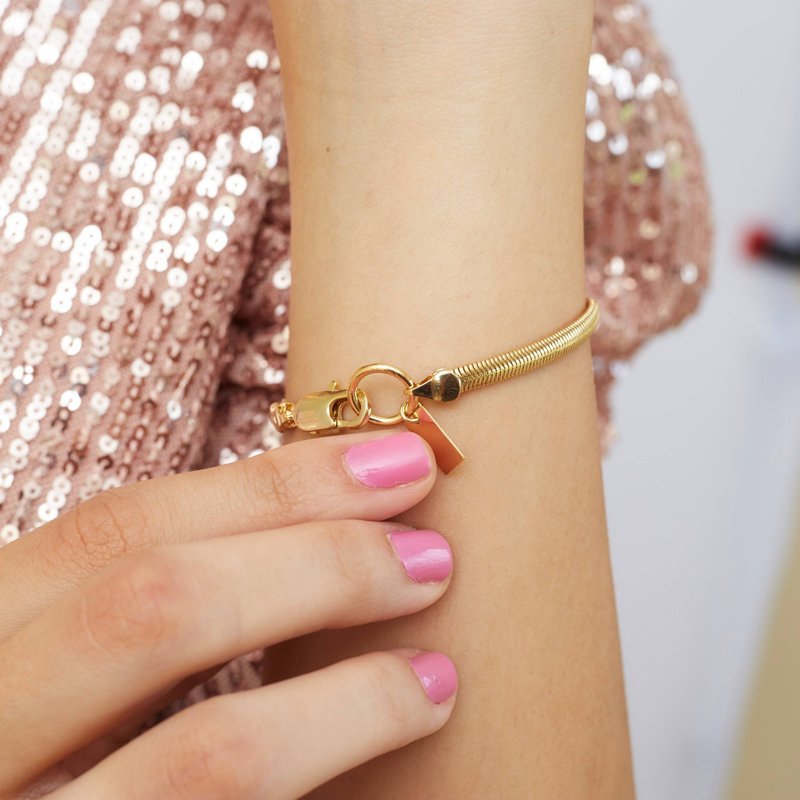 PULSEIRA SIMPLA MALHA 3 MM BANHO OURO