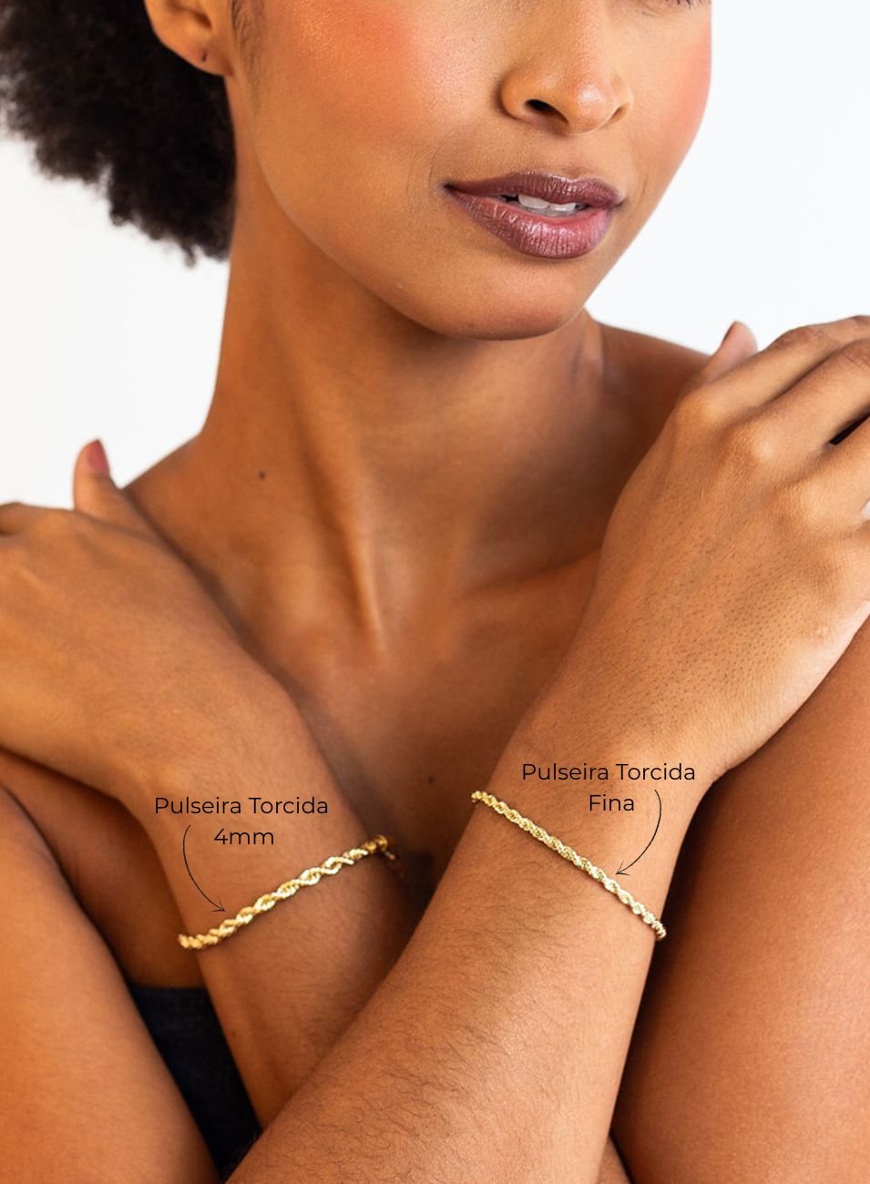 PULSEIRA TORCIDA FINA BANHO DE OURO
