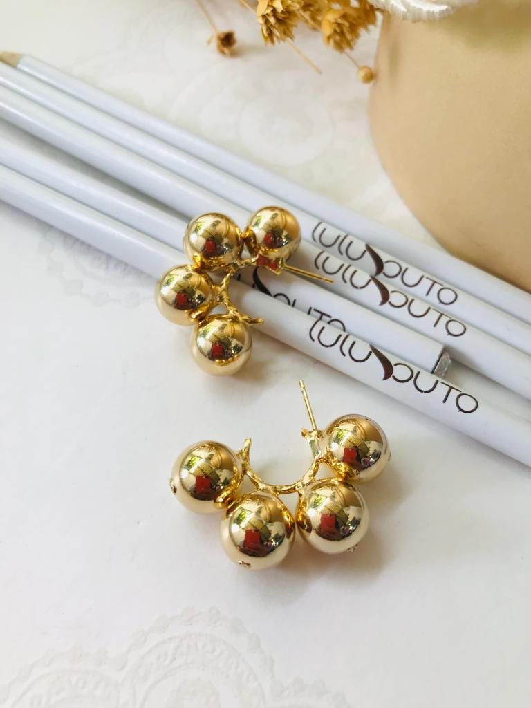 ARGOLAS FOUR BOLAS G METAL BANHO OURO