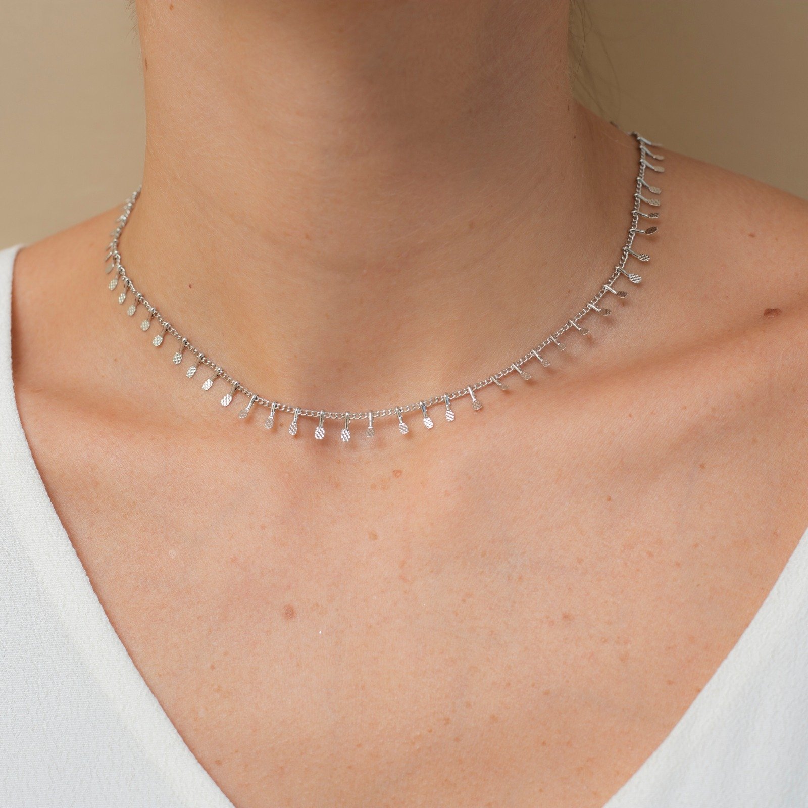 CHOKER PEDAL BANHO RÓDIO BRANCO