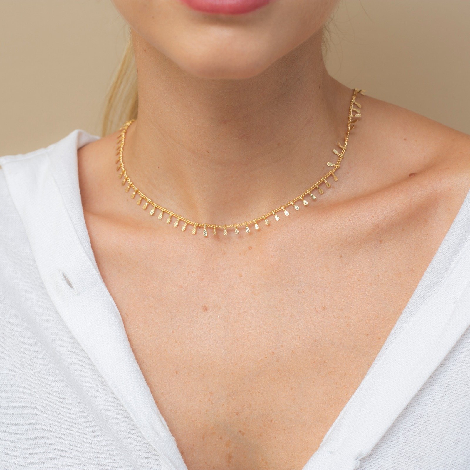 CHOKER PEDAL BANHO OURO